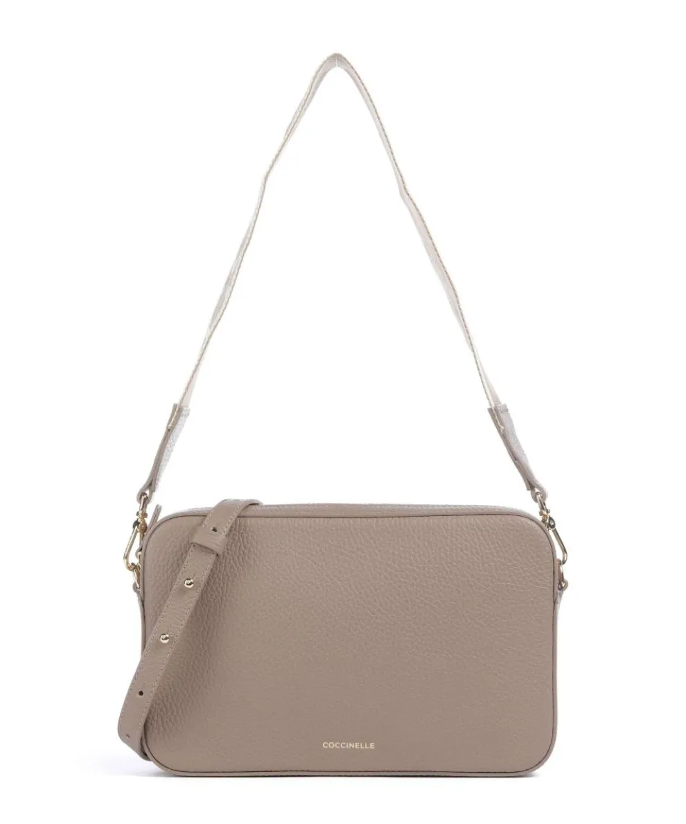 Tebe Shoulder bag grained cow leather taupe