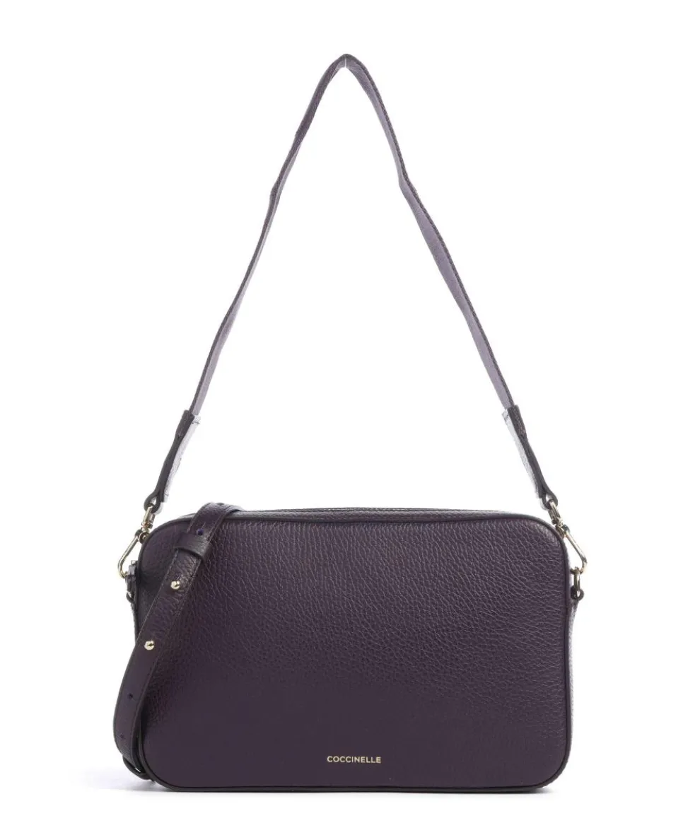 Tebe Shoulder bag grained cow leather plum