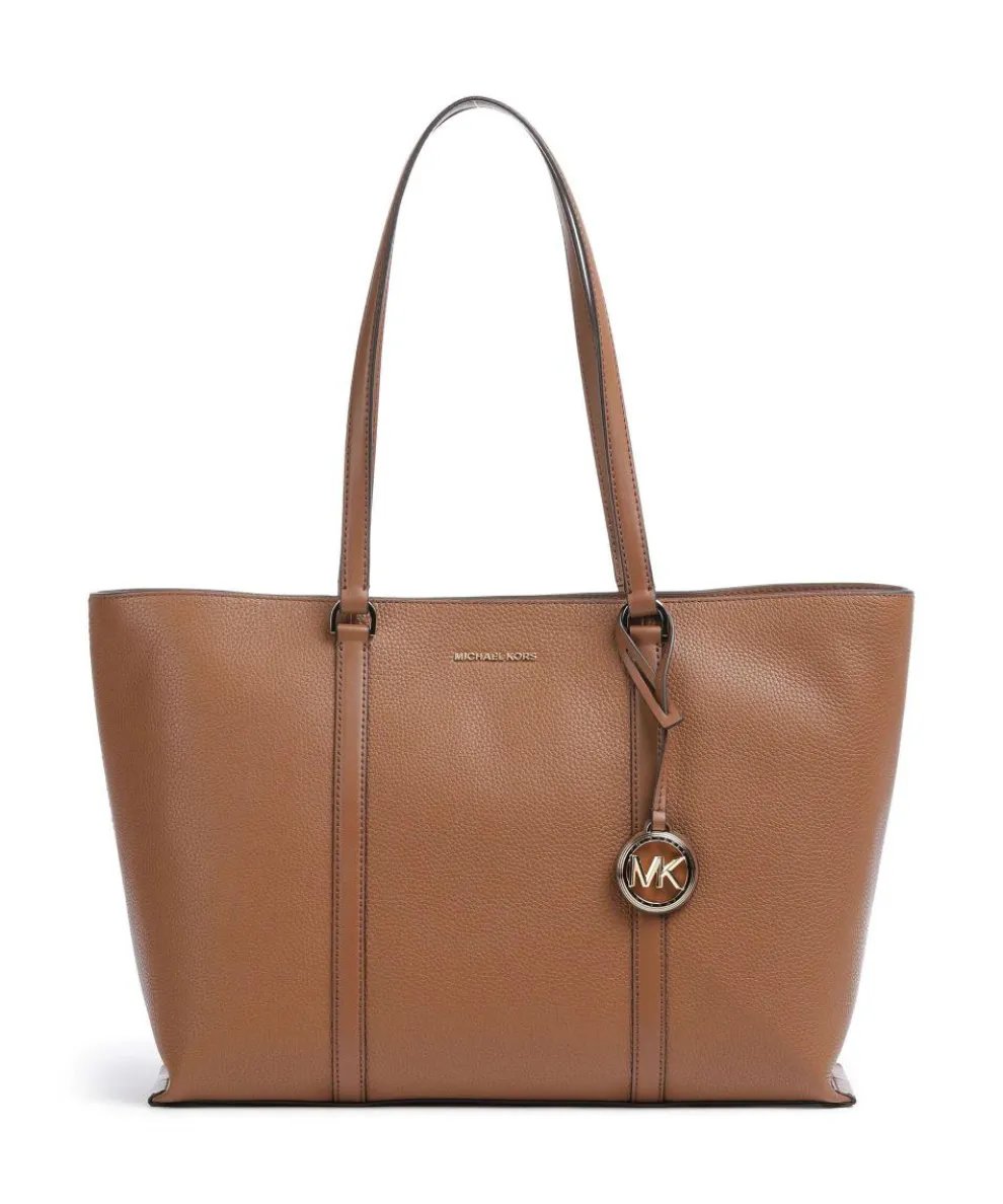 Temple Tote bag grained cow leather brown