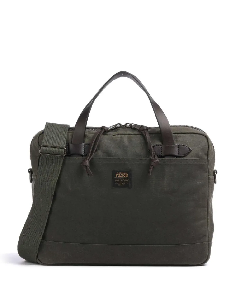 Tin Cloth Briefcase 15″ cotton dark green