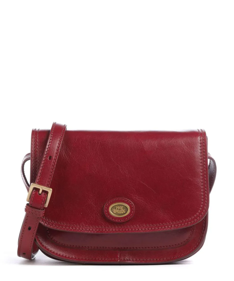 Story Donna Crossbody bag fine grain leather dark red