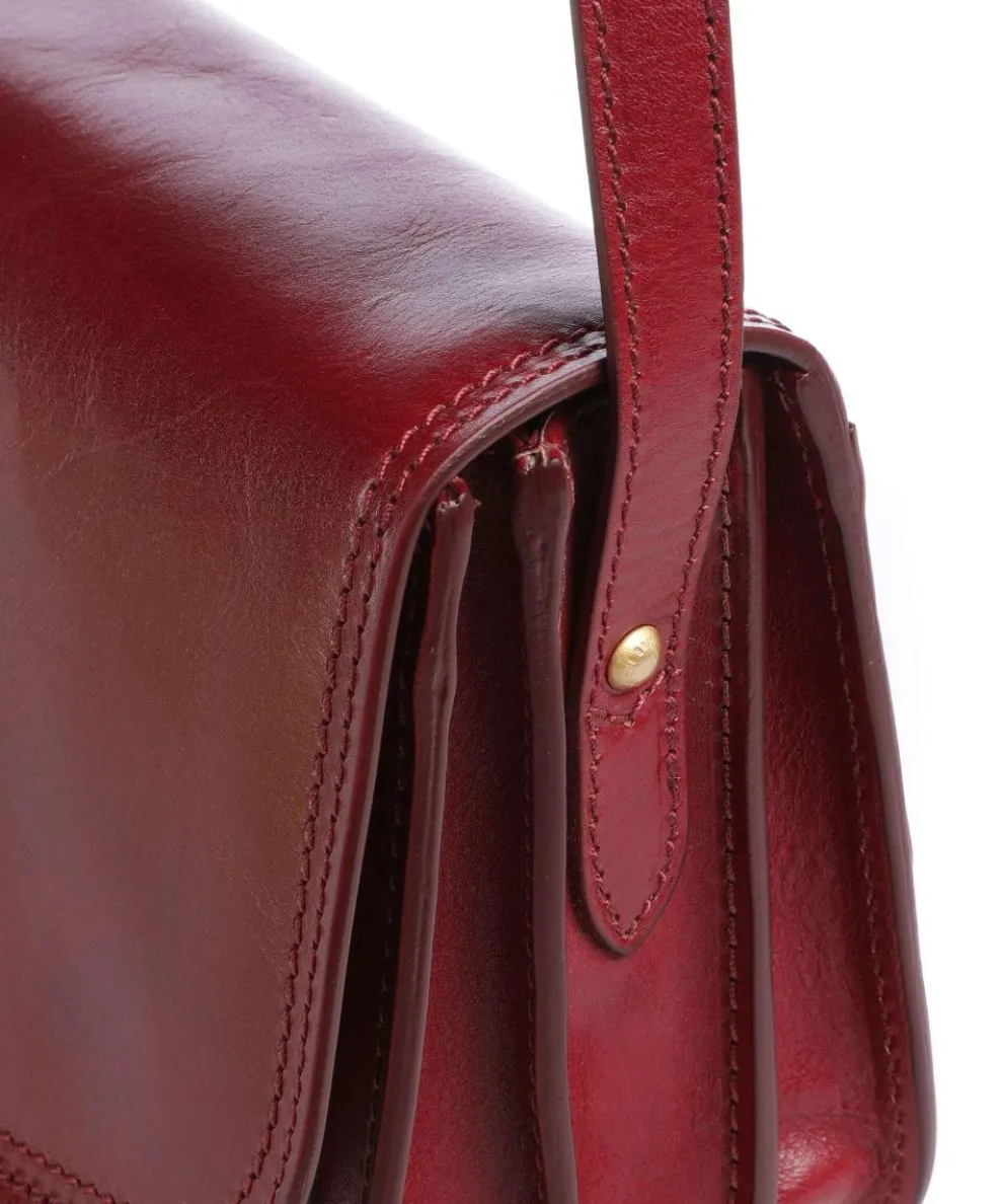 Story Donna Crossbody bag fine grain leather dark red