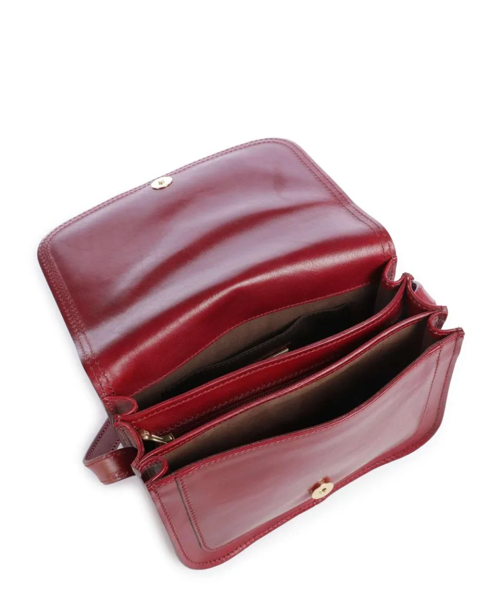 Story Donna Crossbody bag fine grain leather dark red