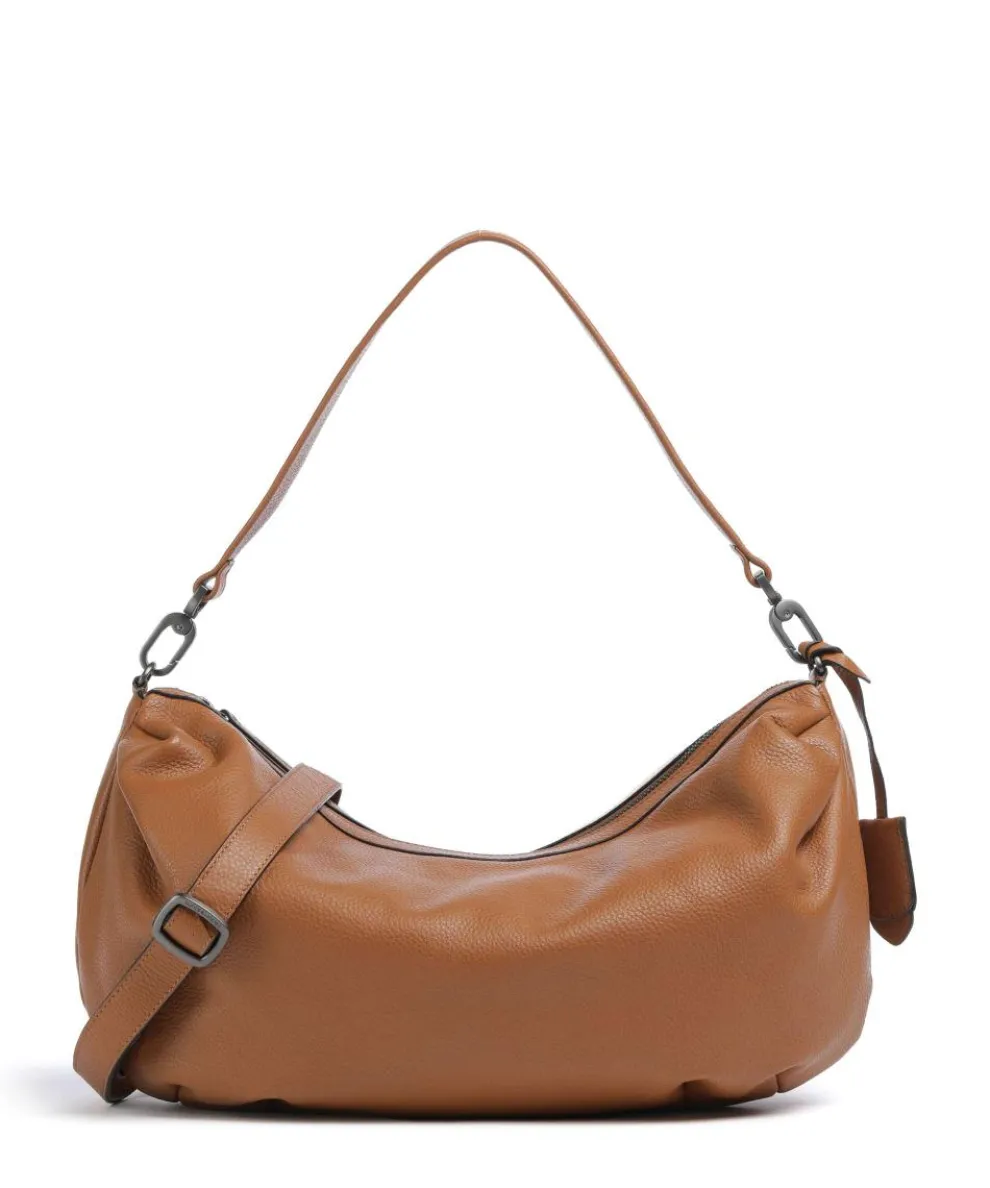 Philocalists Dewdrop Hobo bag grained leather brown