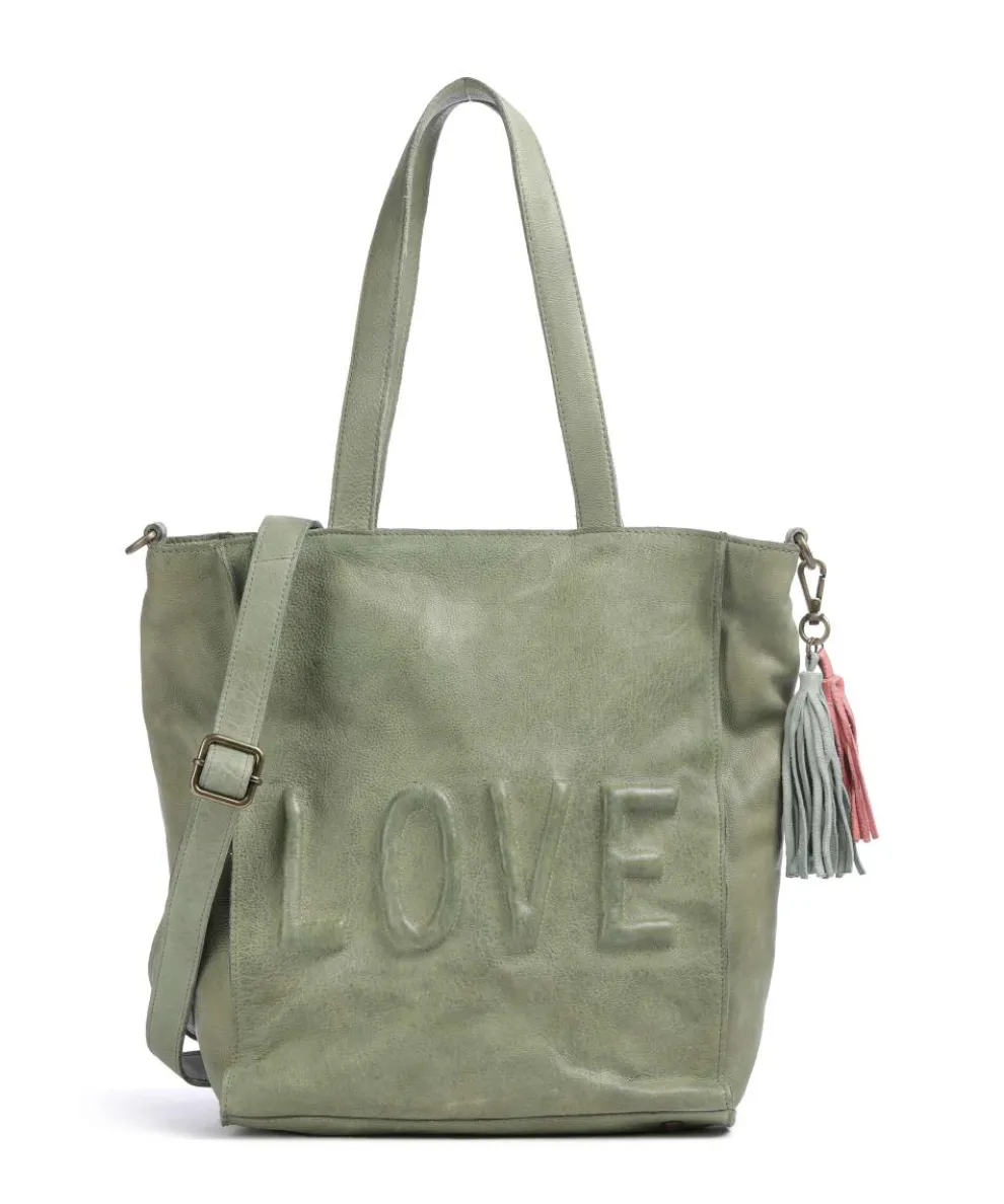Paoliweg 1 Tote bag grained cow leather green