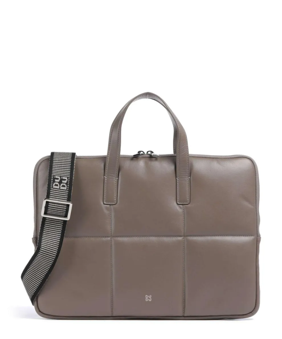 Togean Briefcase 13″ fine grain leather taupe