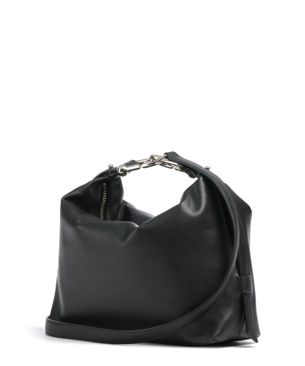 Tonie M Hobo bag fine grain leather black
