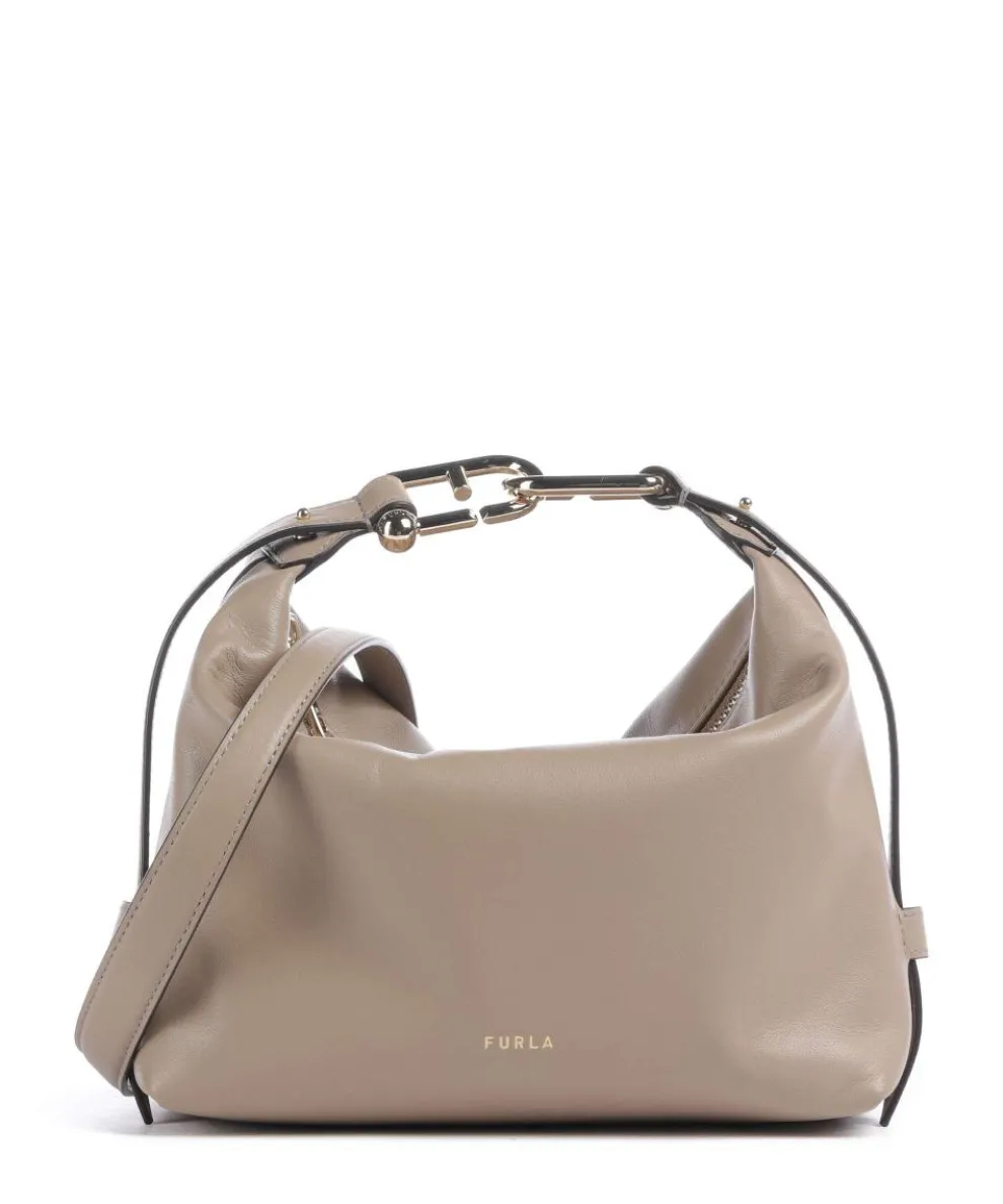 Tonie Mini Handbag fine grain leather beige