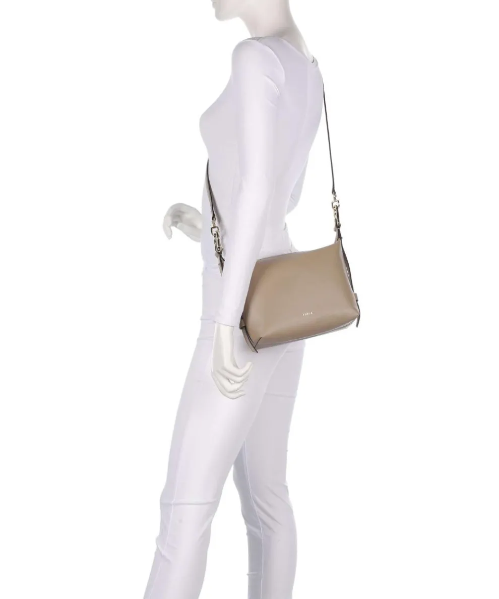 Tonie Mini Handbag fine grain leather beige