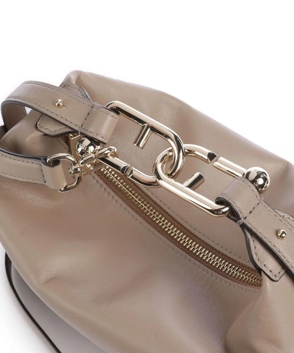 Tonie Mini Handbag fine grain leather beige