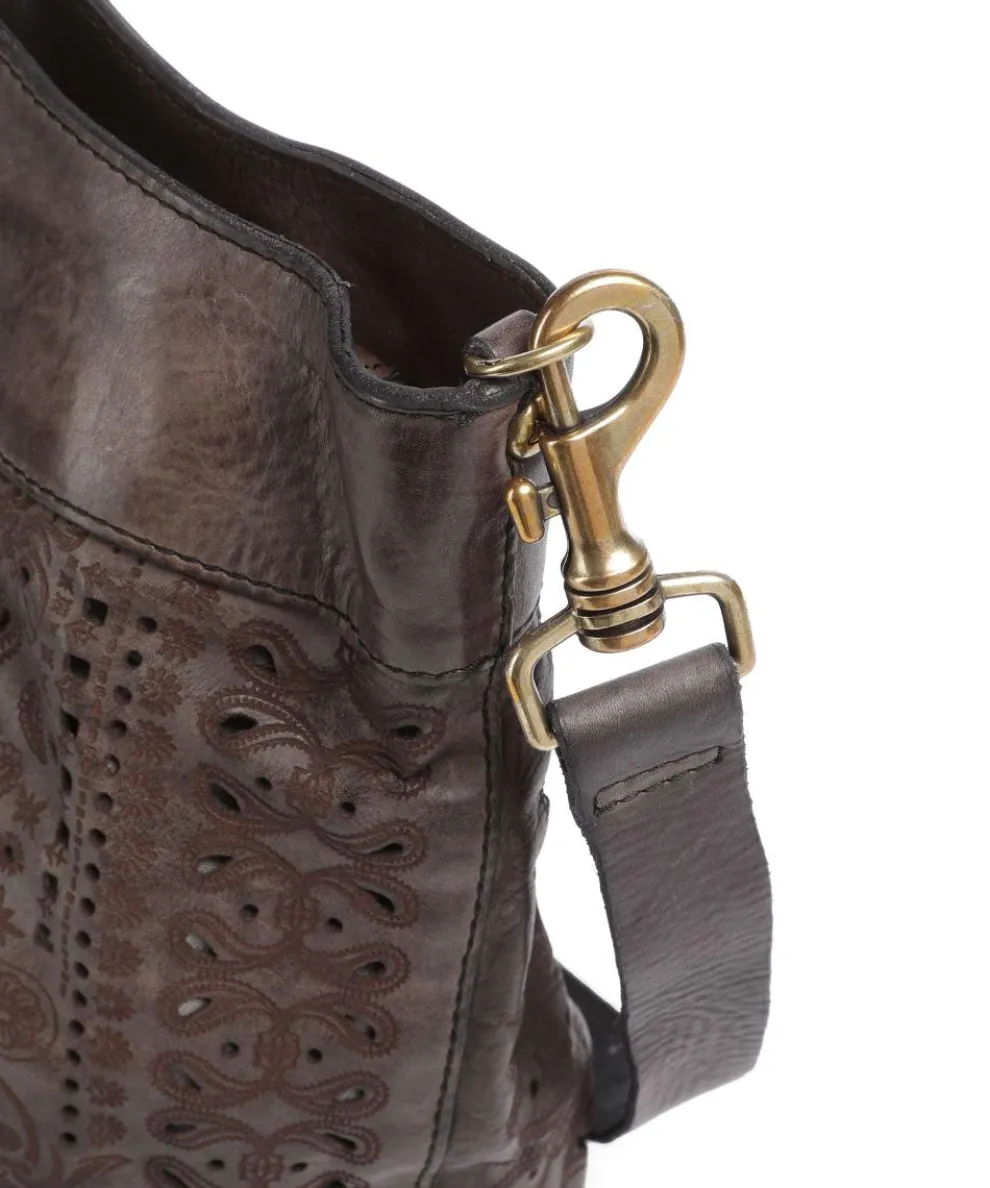 Tote bag fine grain cow leather dark grey