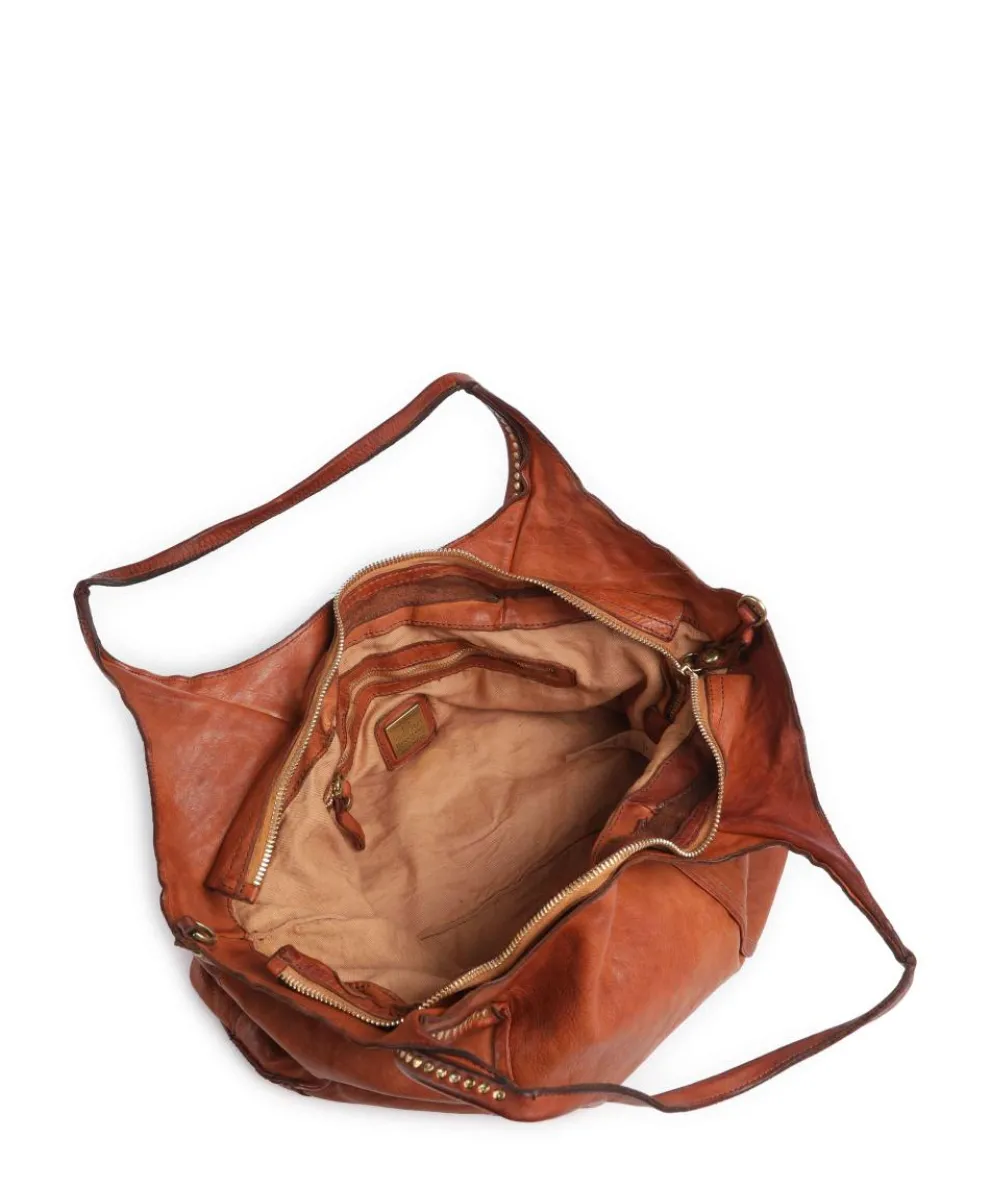 Tote bag fine grain cow leather cognac