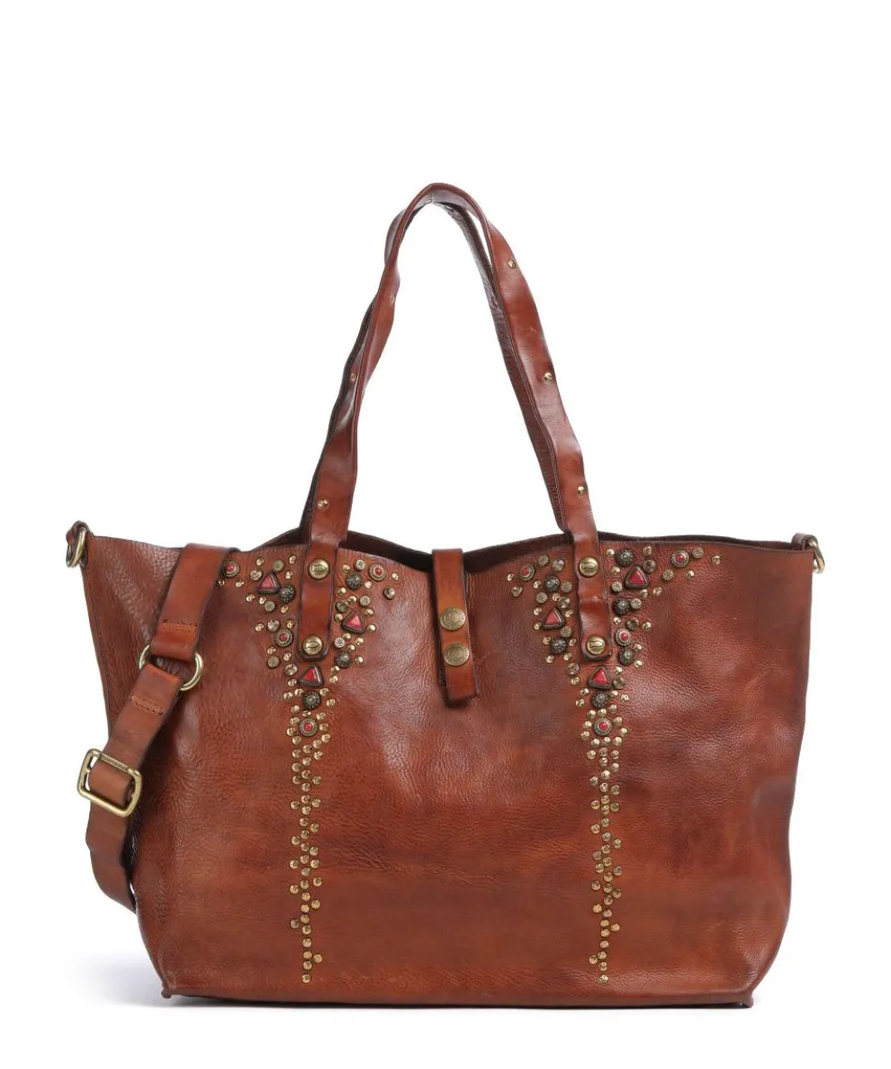 Tote bag grained cow leather cognac