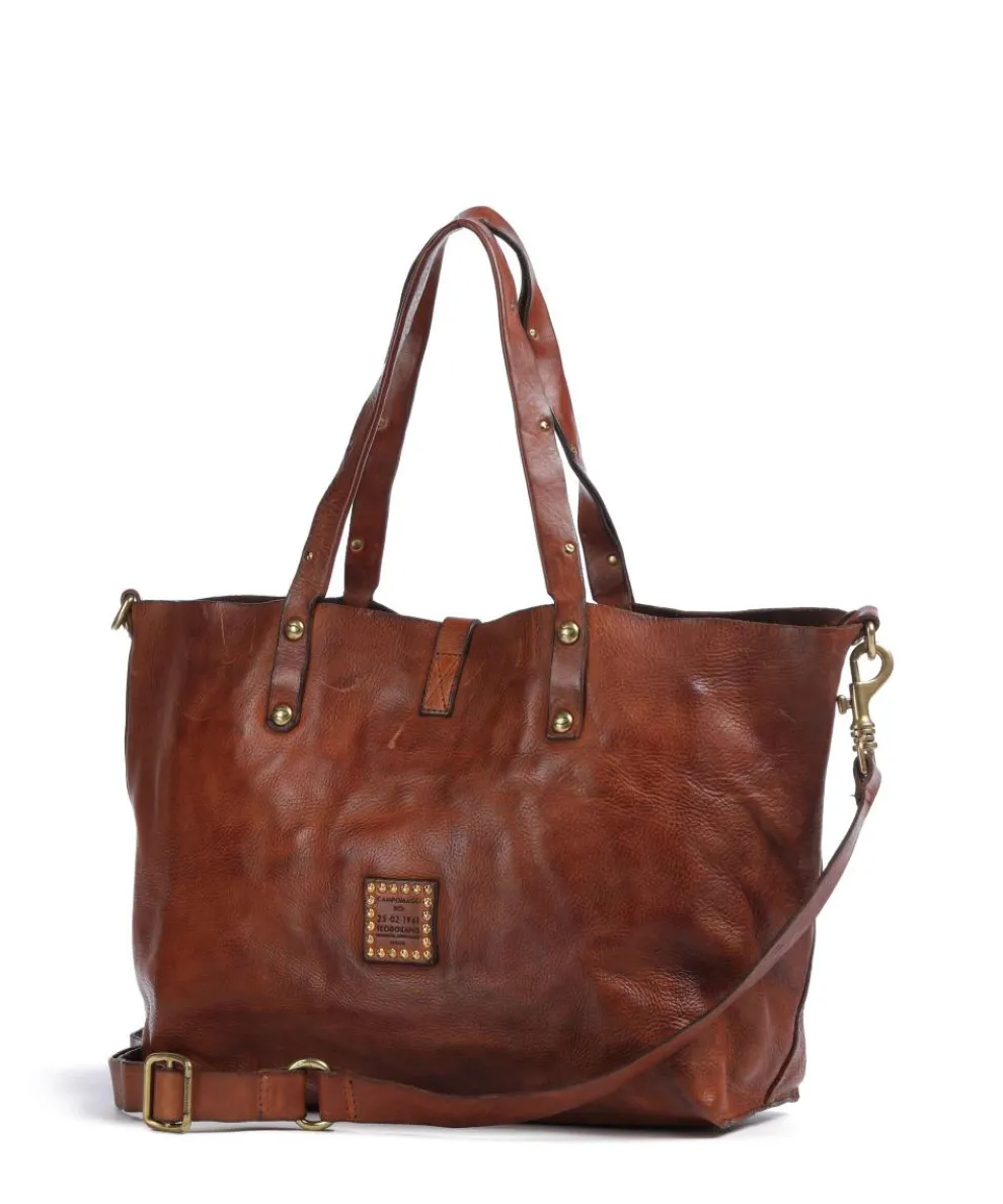 Tote bag grained cow leather cognac