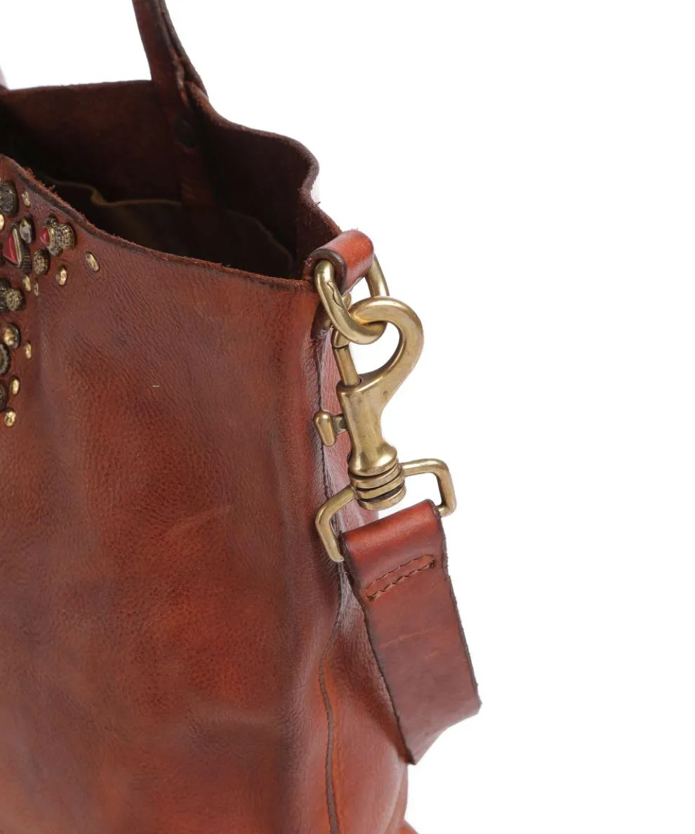Tote bag grained cow leather cognac
