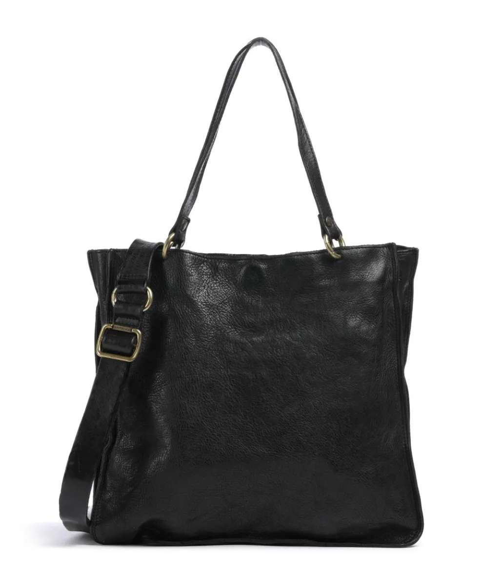 Tote bag grained cow leather black