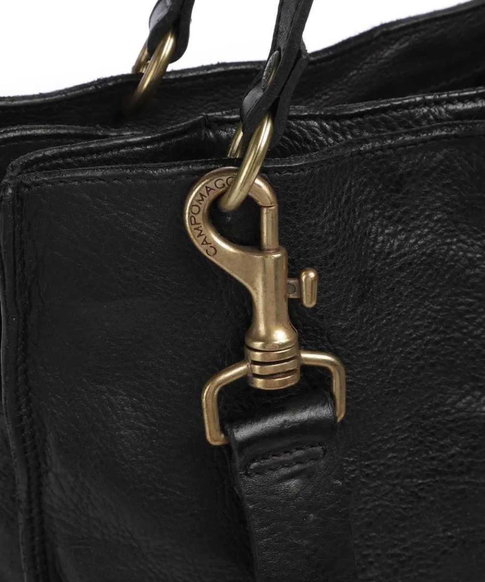 Tote bag grained cow leather black