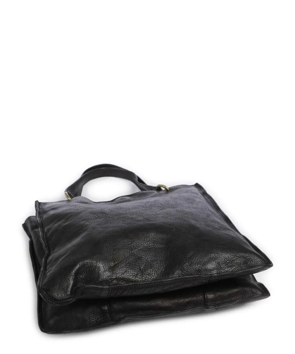 Tote bag grained cow leather black