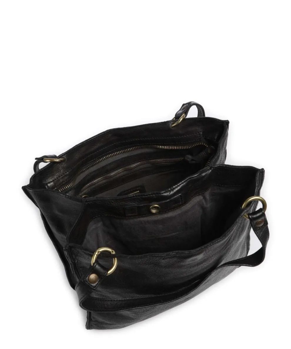 Tote bag grained cow leather black