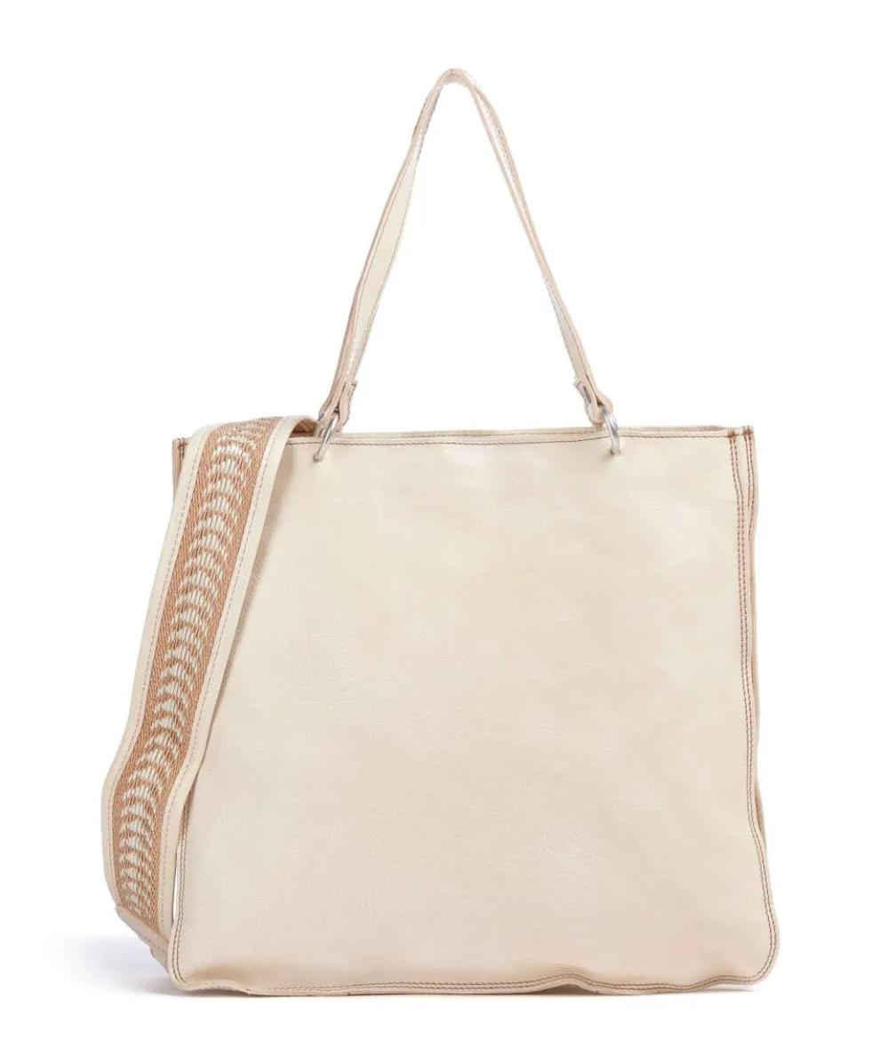 Tote bag grained cow leather cream