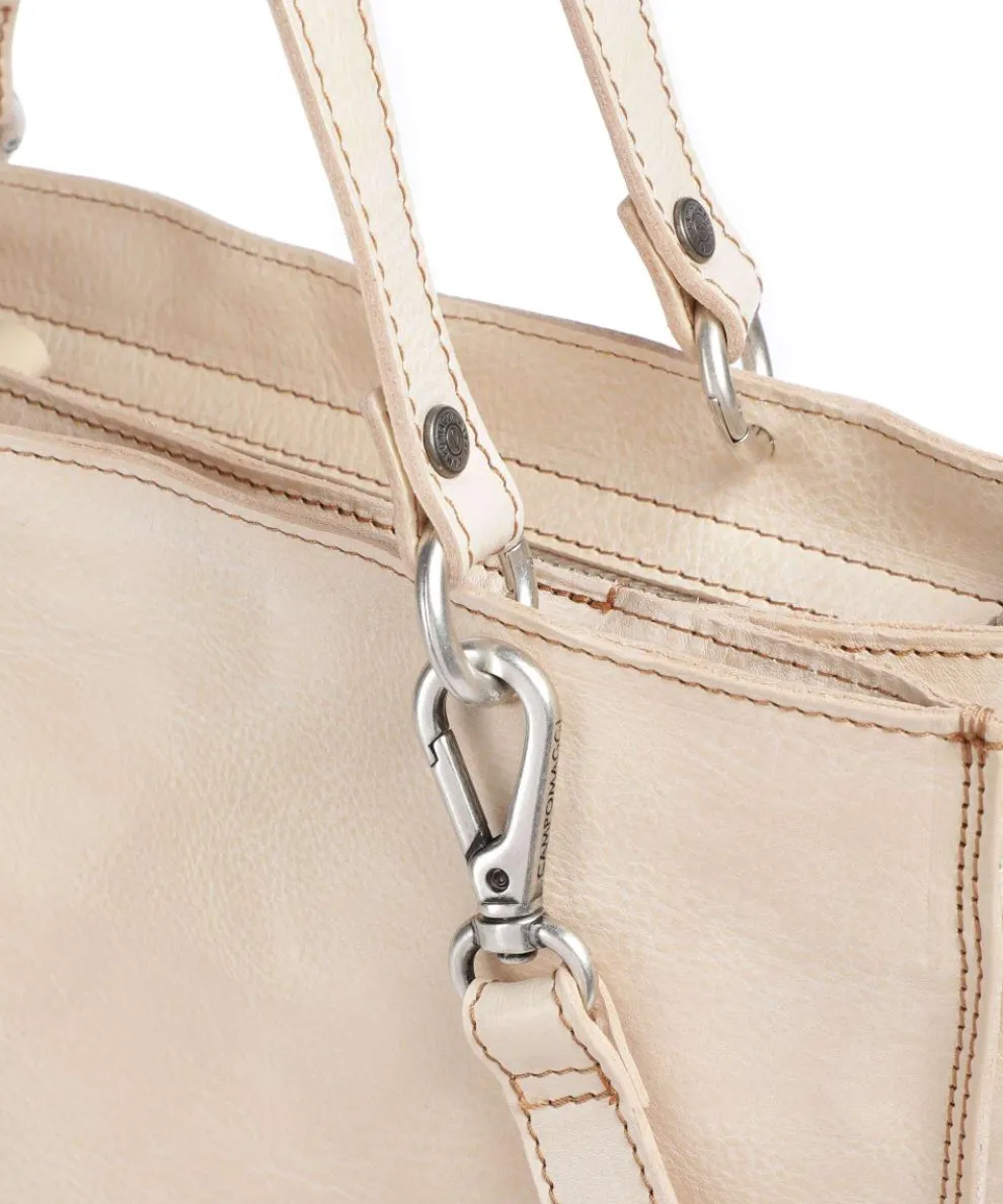 Tote bag grained cow leather cream