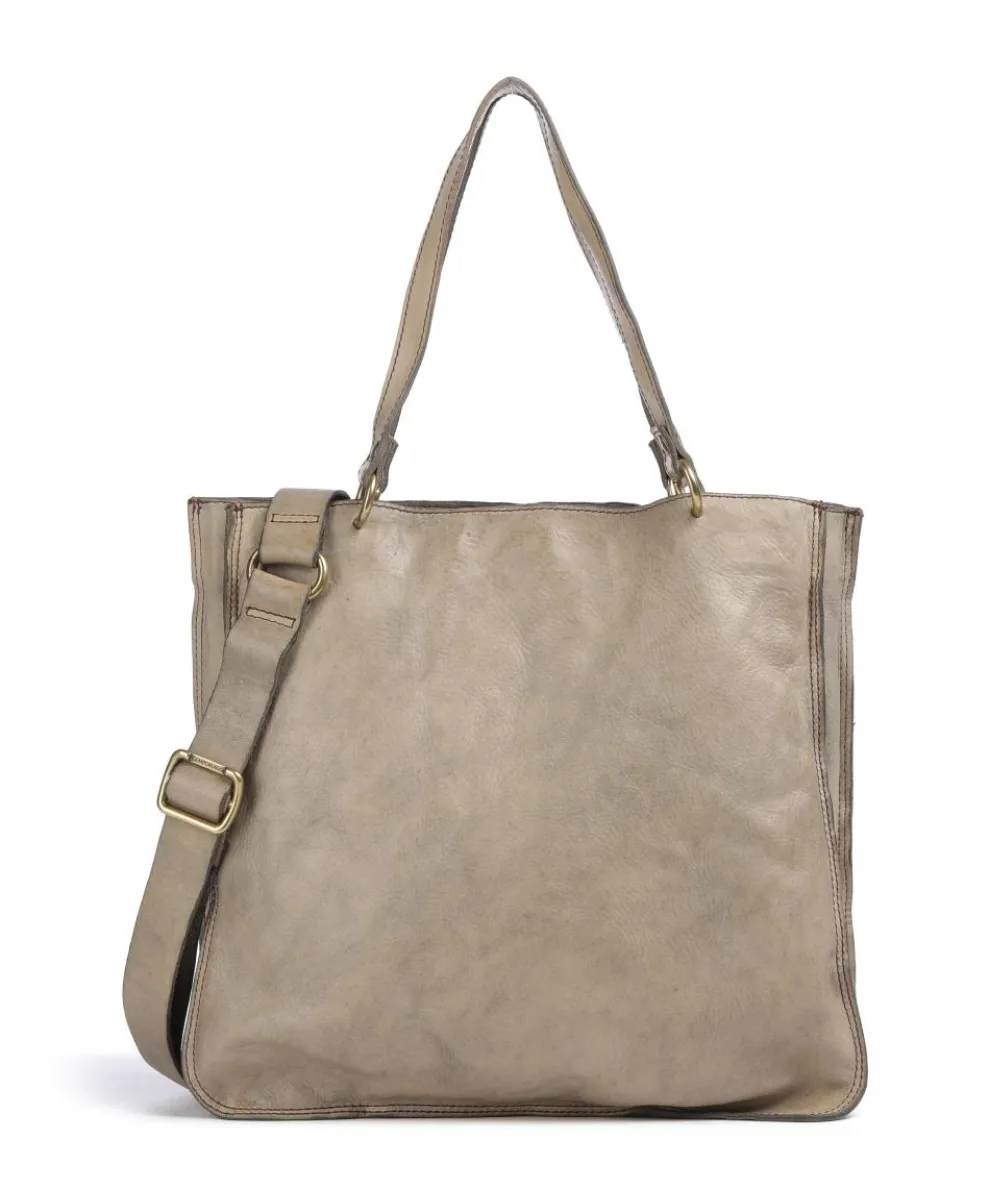 Tote bag grained cow leather beige