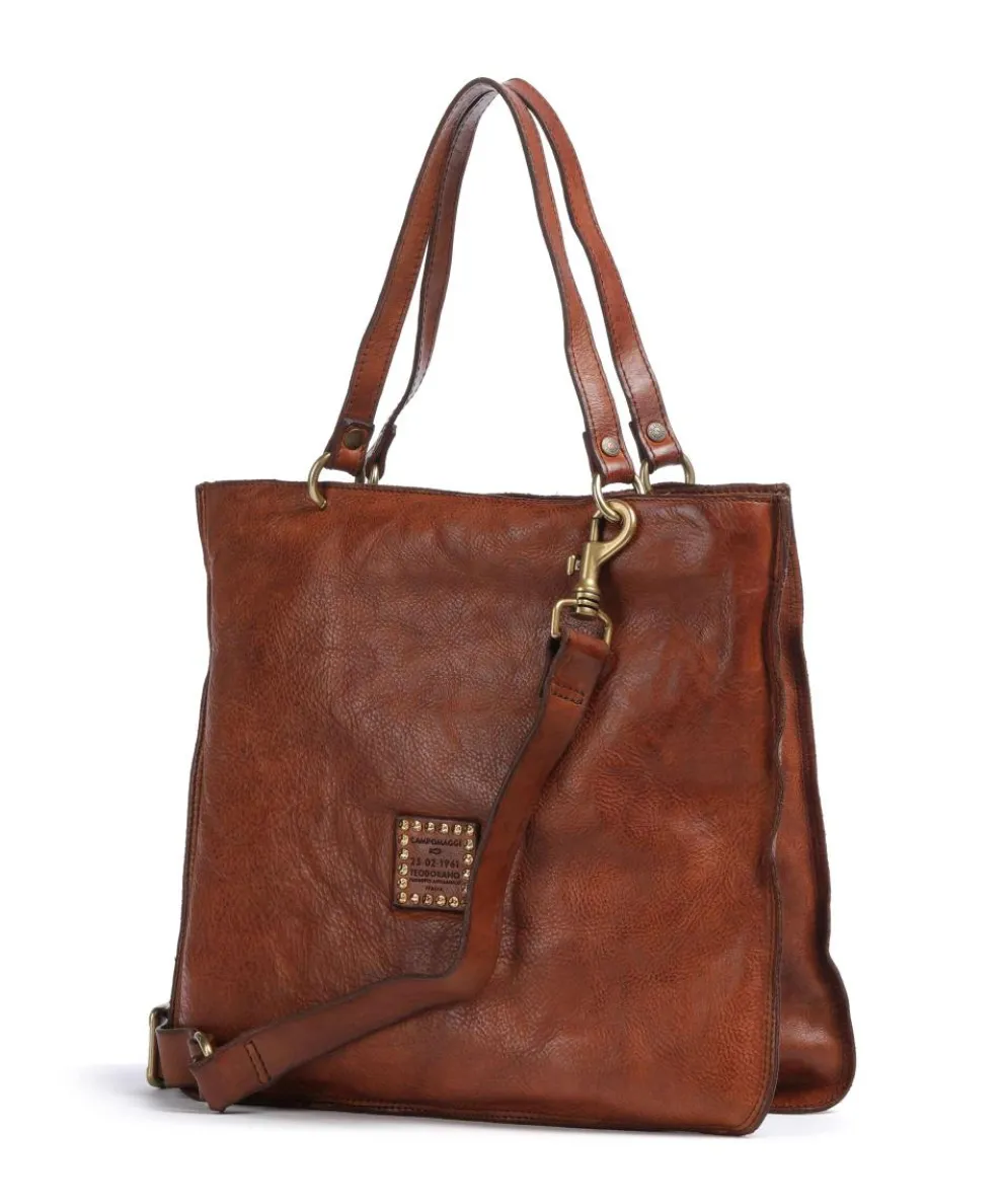 Tote bag grained cow leather brown