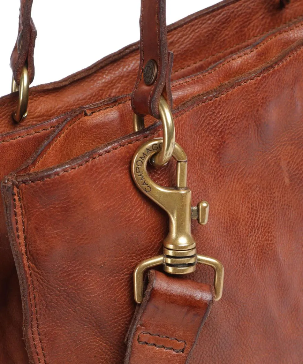 Tote bag grained cow leather brown