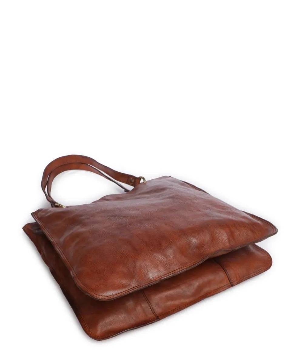 Tote bag grained cow leather brown