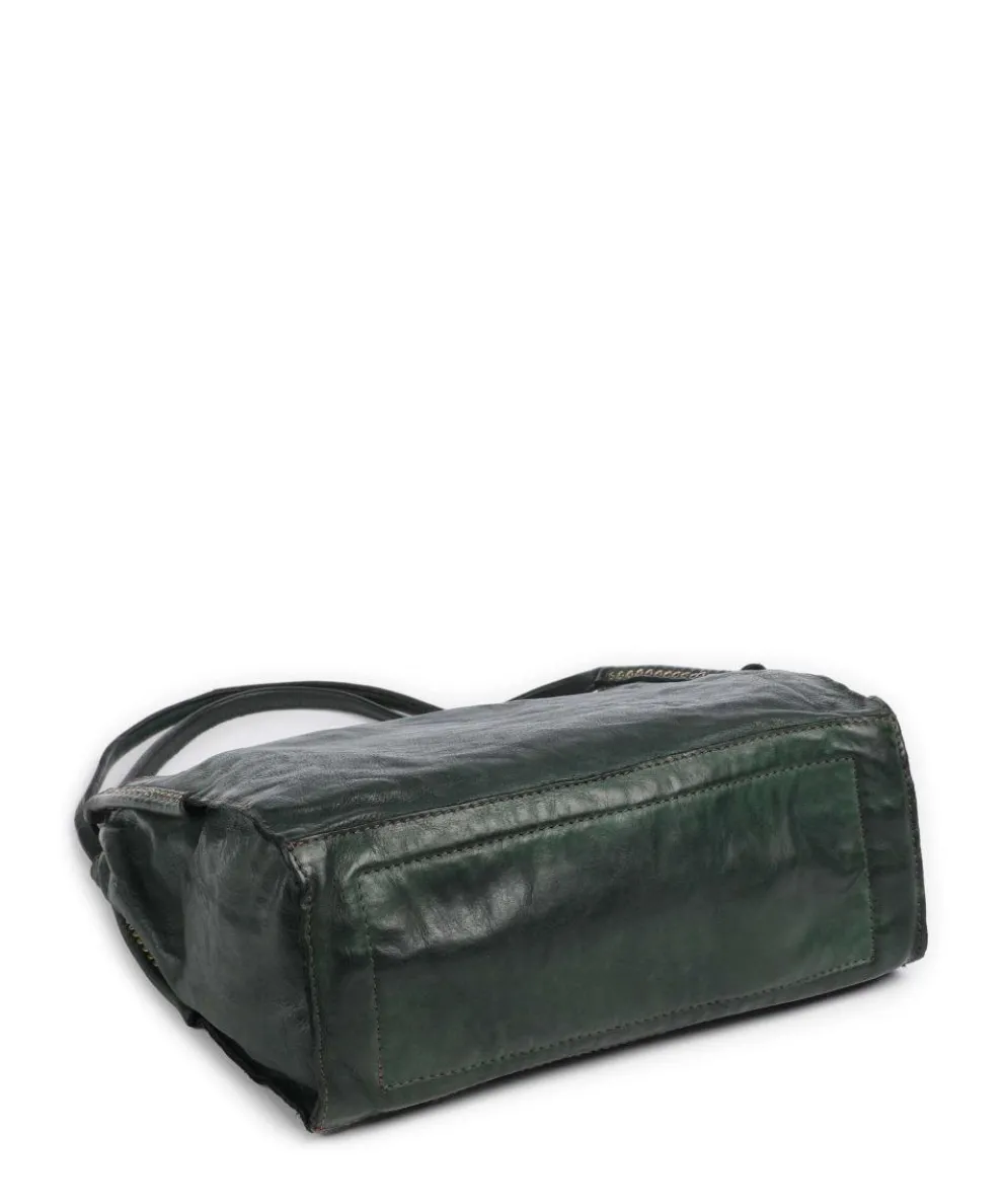 Hobo bag fine grain cow leather dark green