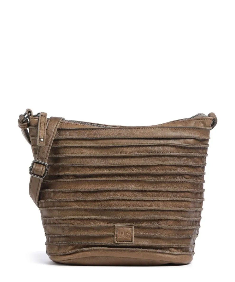 Riffelinchen Crossbody bag grained cow leather olive-green