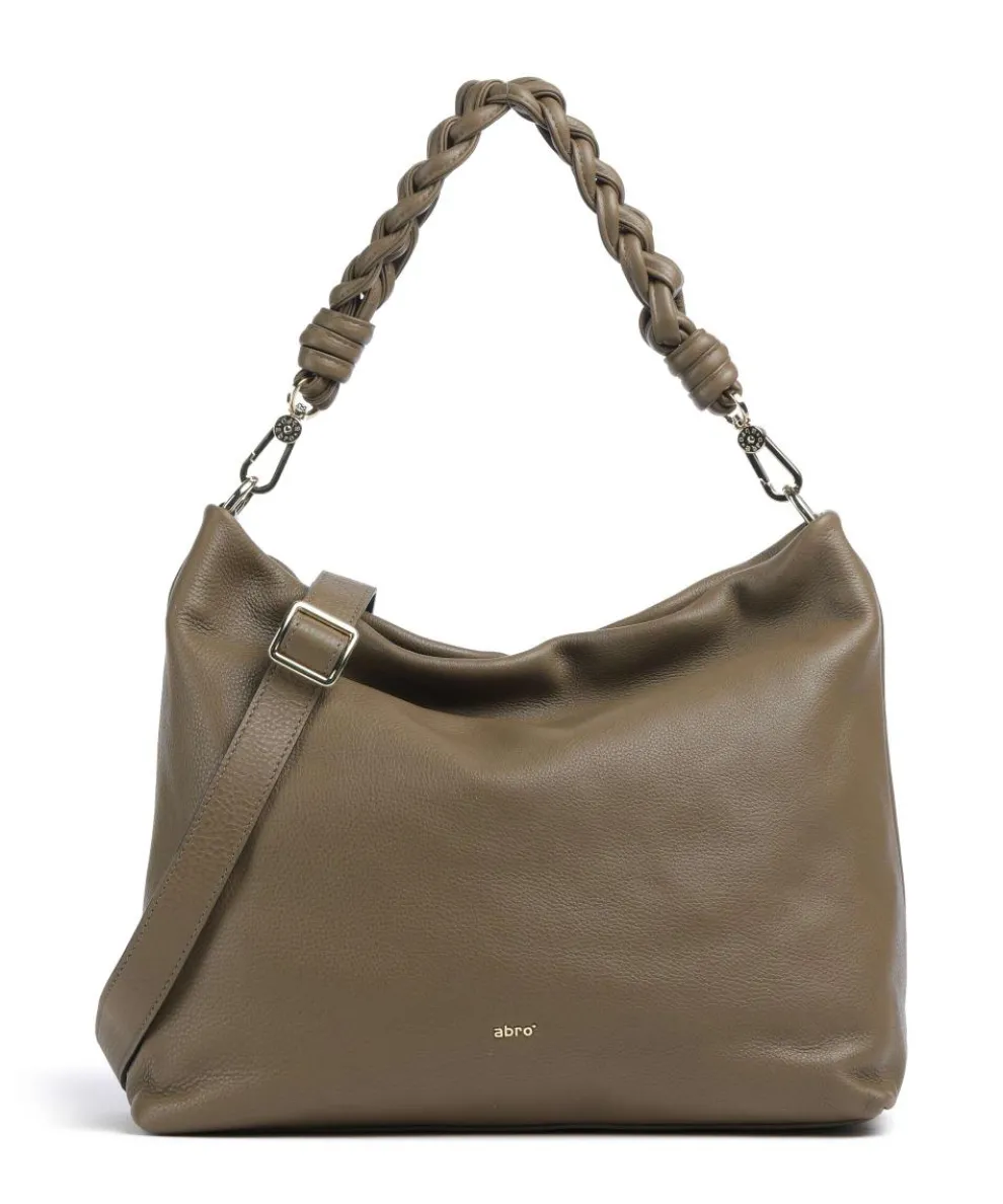 Dalia Soley Hobo bag grained leather olive-green