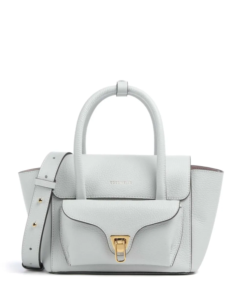Beat Double Handbag grained cow leather light blue