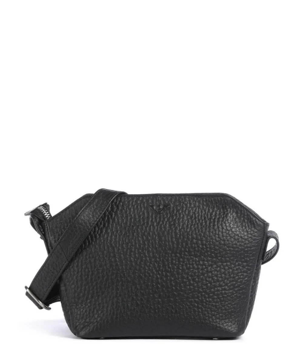 Hirsch Orania Crossbody bag grained leather black