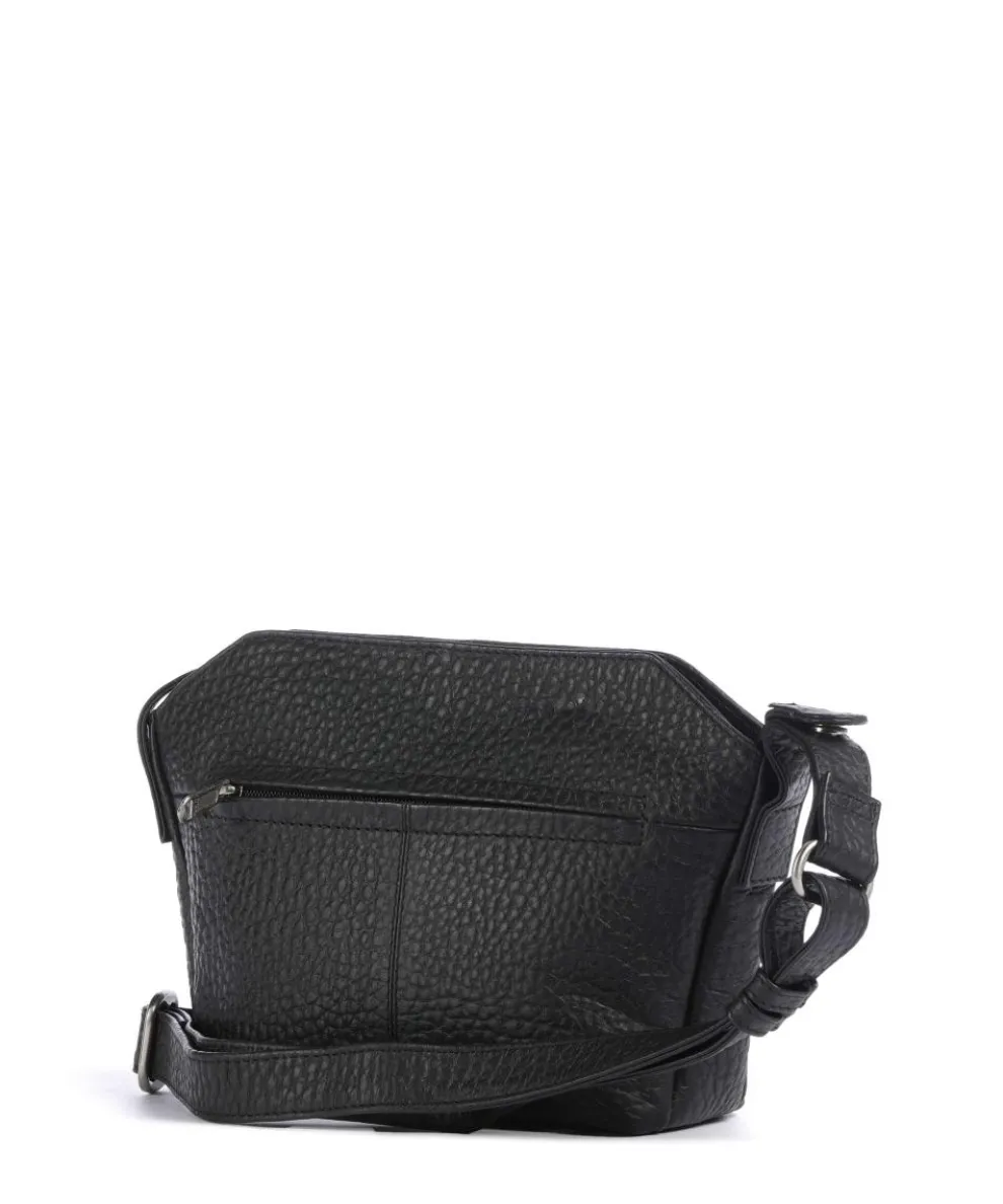 Hirsch Orania Crossbody bag grained leather black
