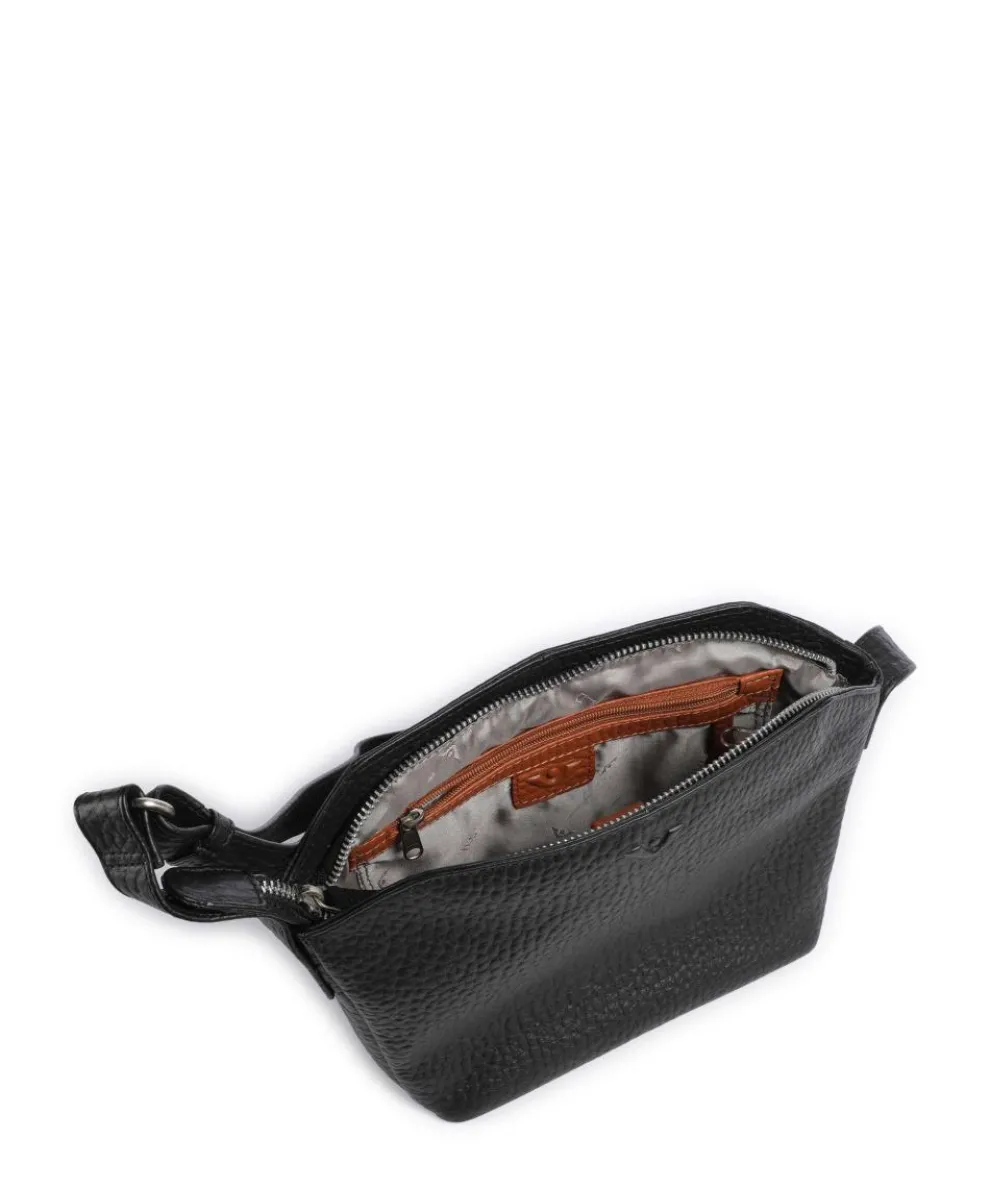 Hirsch Orania Crossbody bag grained leather black