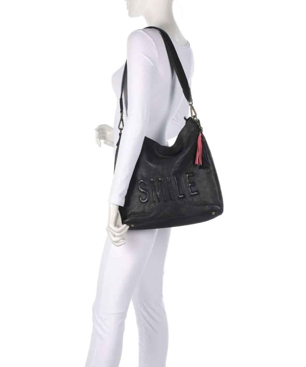 Paoliweg 2 Hobo bag grained cow leather black