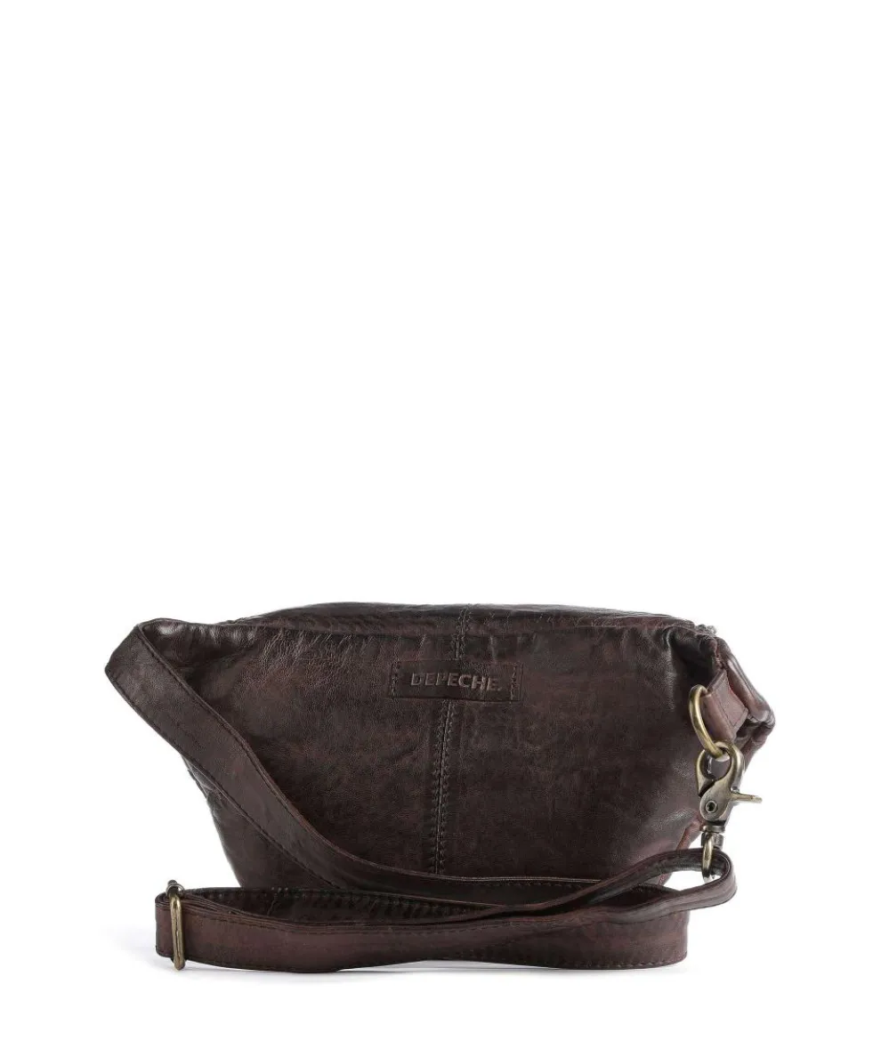 Power Field Fanny pack sheepskin leather dark brown