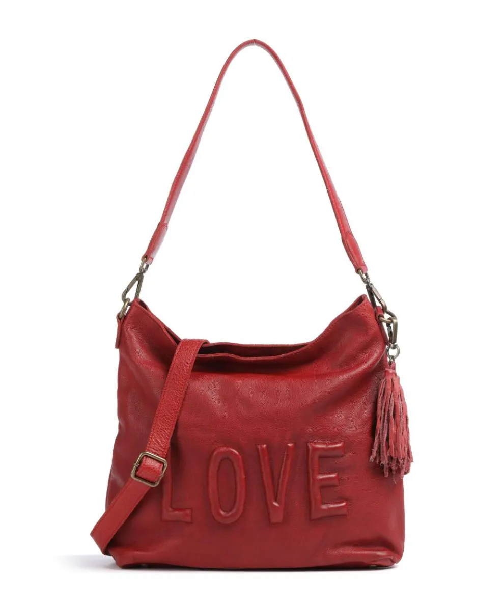 Paoliweg 2 Shoulder bag grained cow leather red