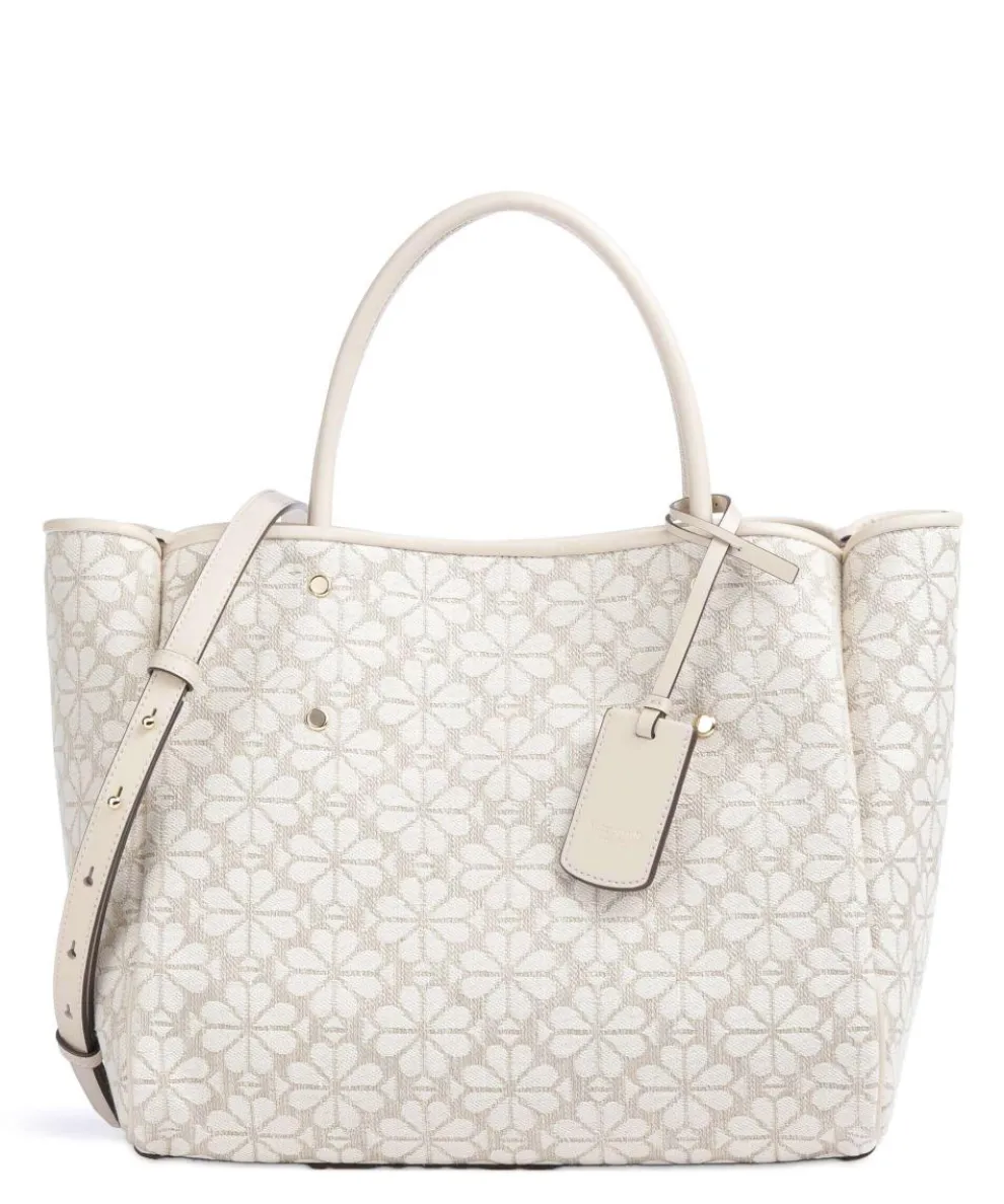 Spade Flower Jacquard Handbag canvas nature