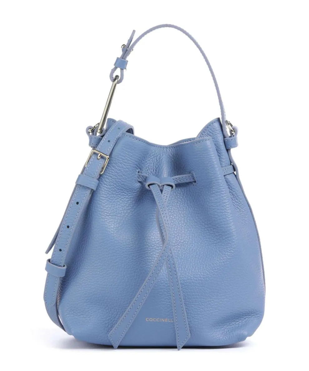 Malory Bucket bag grained leather blue