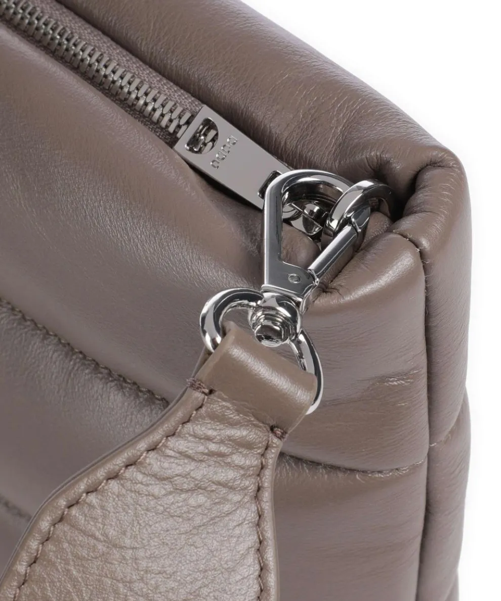 Falkland Crossbody bag fine grain leather taupe