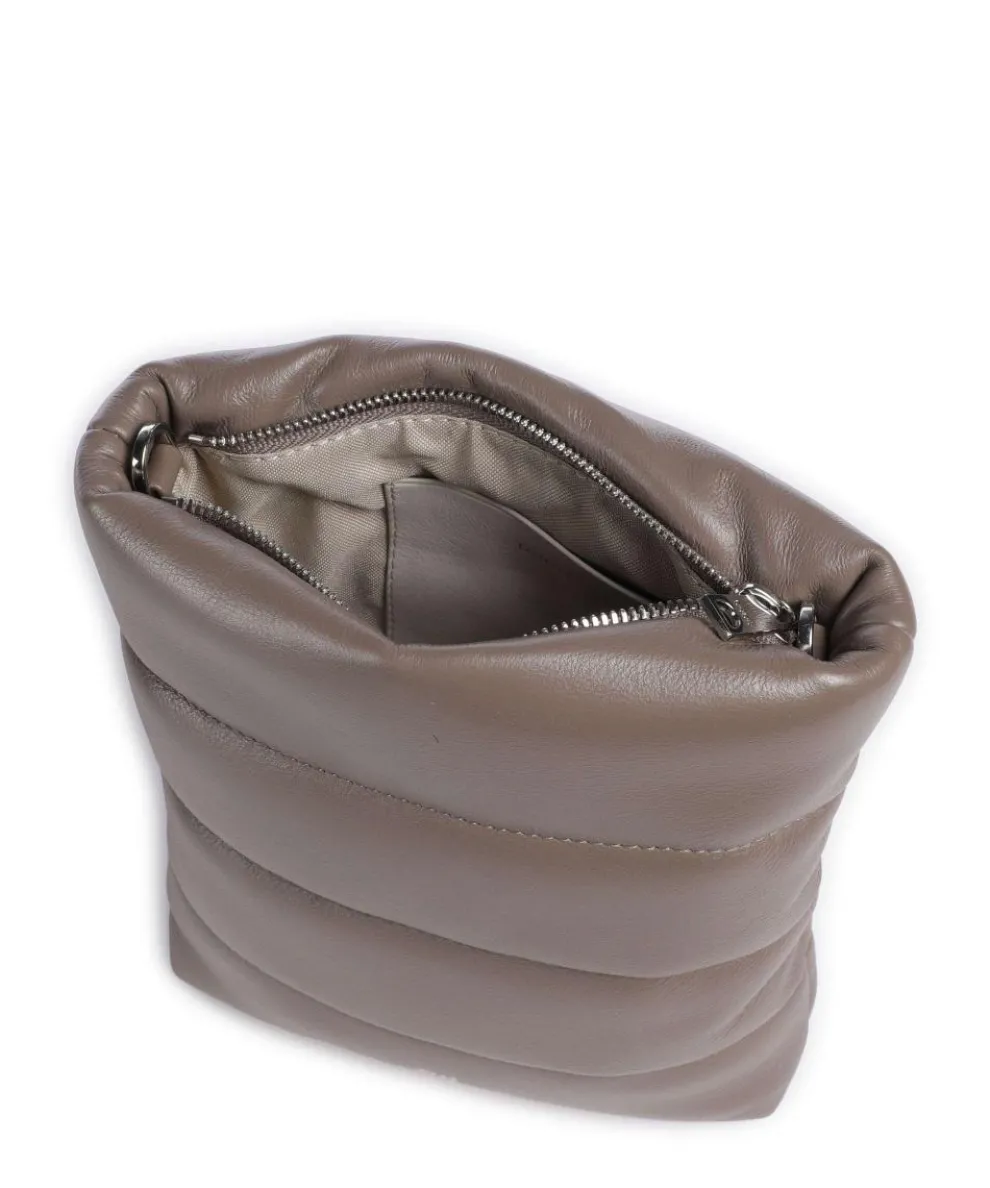 Falkland Crossbody bag fine grain leather taupe