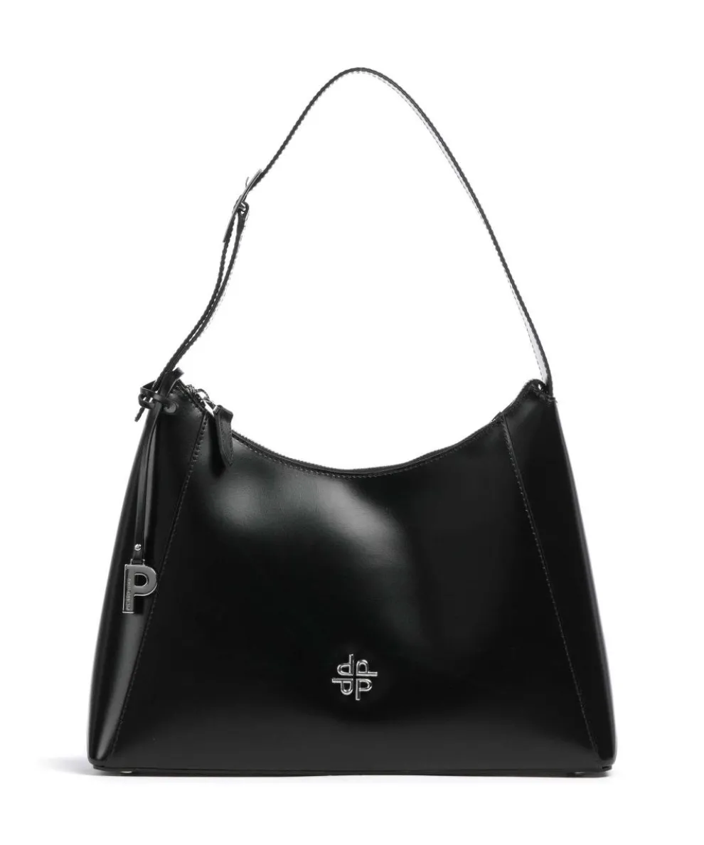 Black Tie Shoulder bag smooth cow leather black