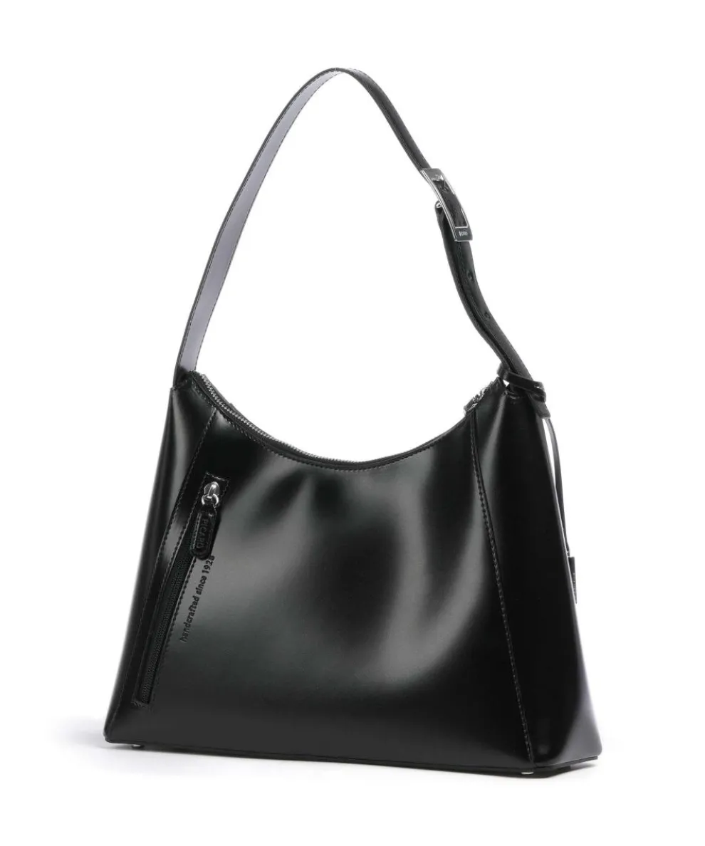 Black Tie Shoulder bag smooth cow leather black