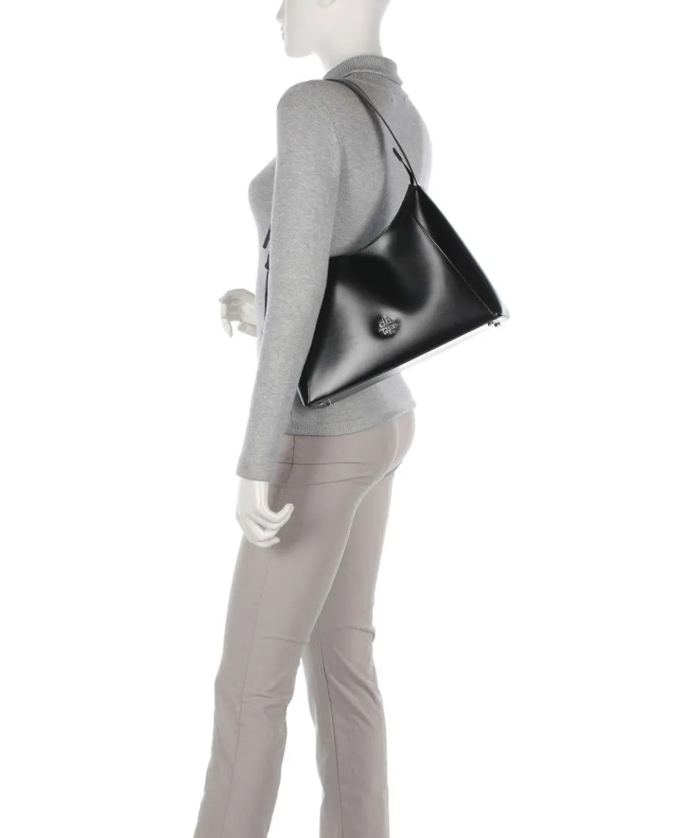 Black Tie Shoulder bag smooth cow leather black