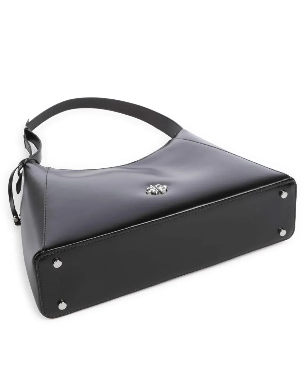 Black Tie Shoulder bag smooth cow leather black