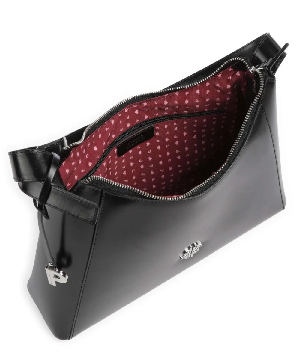 Black Tie Shoulder bag smooth cow leather black