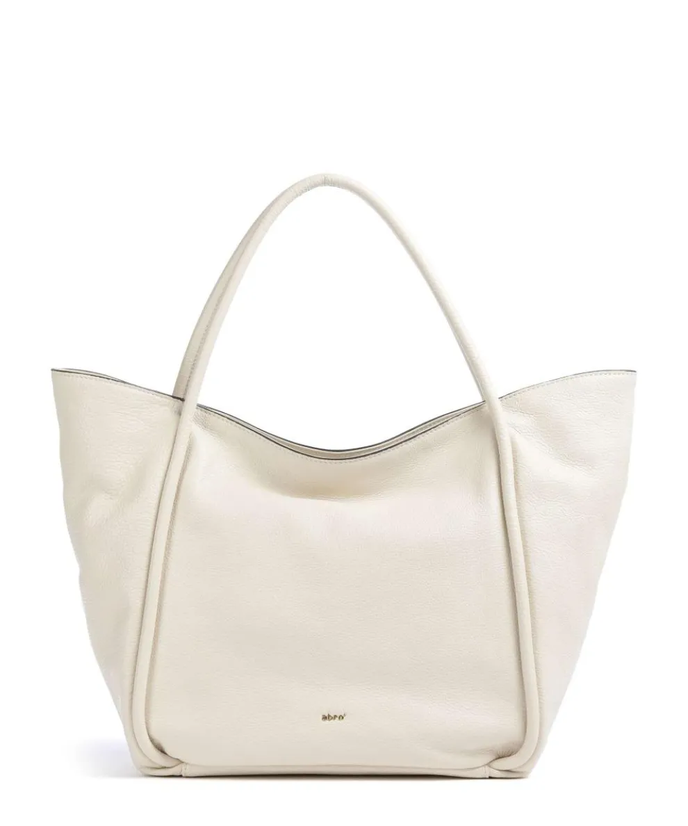 Dalia Willow Tote bag grained leather cream