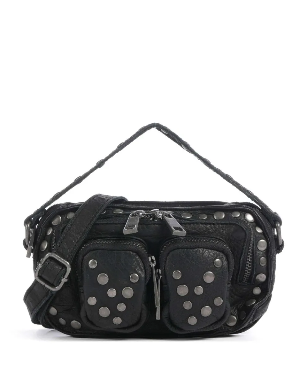 River Washed Helena Crossbody bag grained calfskin black